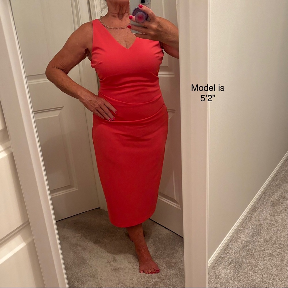 DONATED. Nicole miller coral dress, size 8